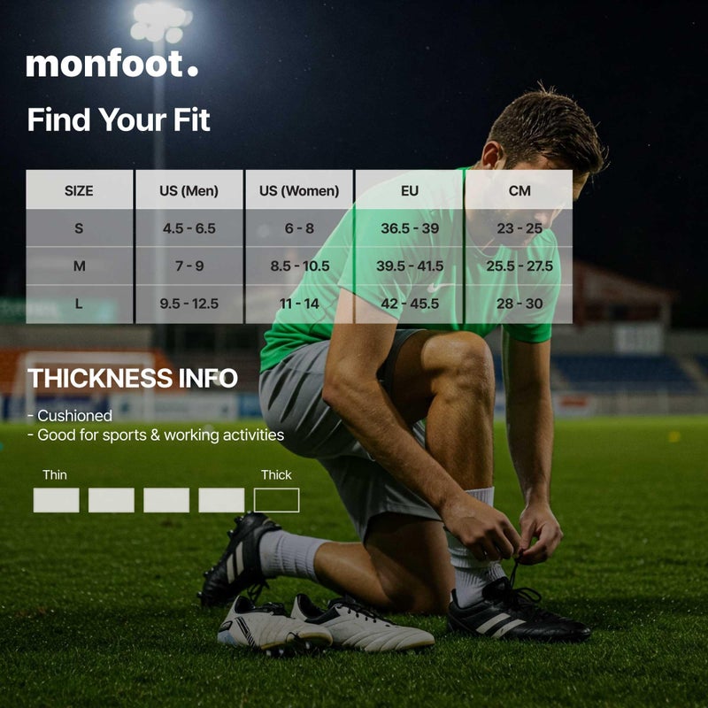 MONFOOT جوارب كاحل قطنية مبطنة للرجال/النساء 10 أزواج، بيضاء، صغيرة، متعددة العبوات - Image 3
